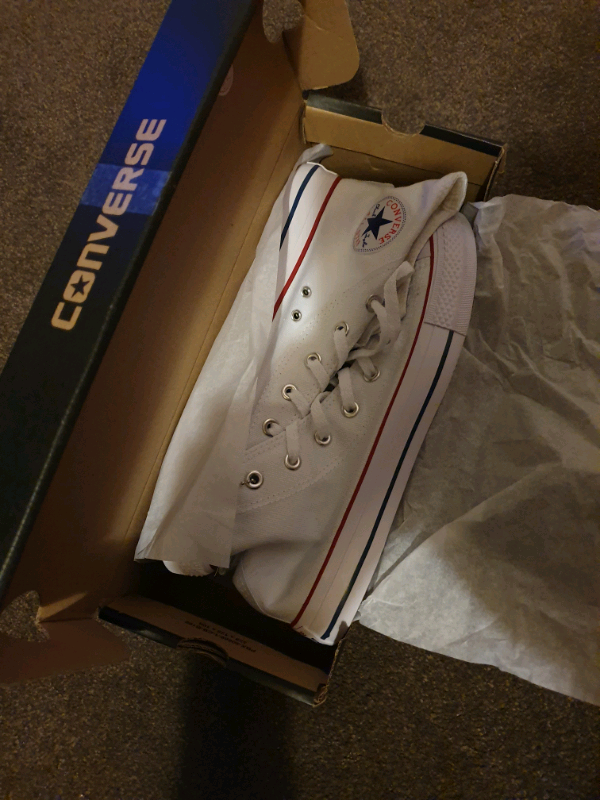 mens white converse size 8
